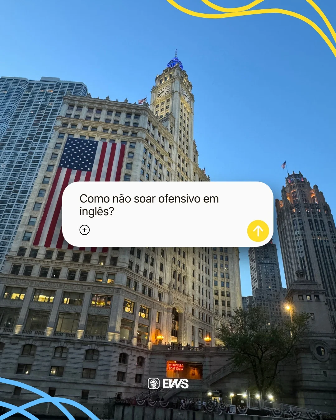 Conteúdo EWS sobre inglês em contexto internacional